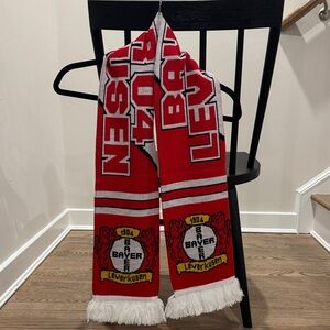 Bayer Leverkusen Red and White Scarf